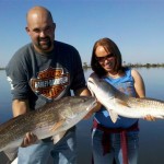 Nick and Jill with Redfish